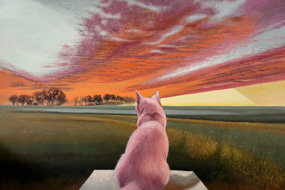 Self portrait from back